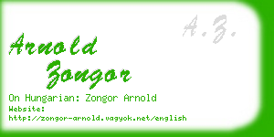 arnold zongor business card